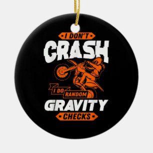 Random Gravity Checks - Motocross & Dirt Bike Ceramic Tree Decoration