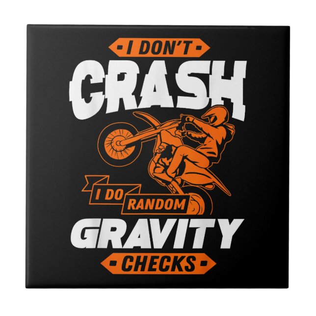 Random Gravity Checks - Motocross & Dirt Bike Tile (Front)