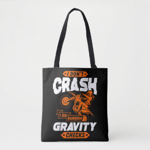 Random Gravity Checks - Motocross & Dirt Bike Tote Bag