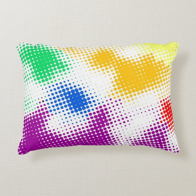Random halftone colourful background decorative cushion (Front)