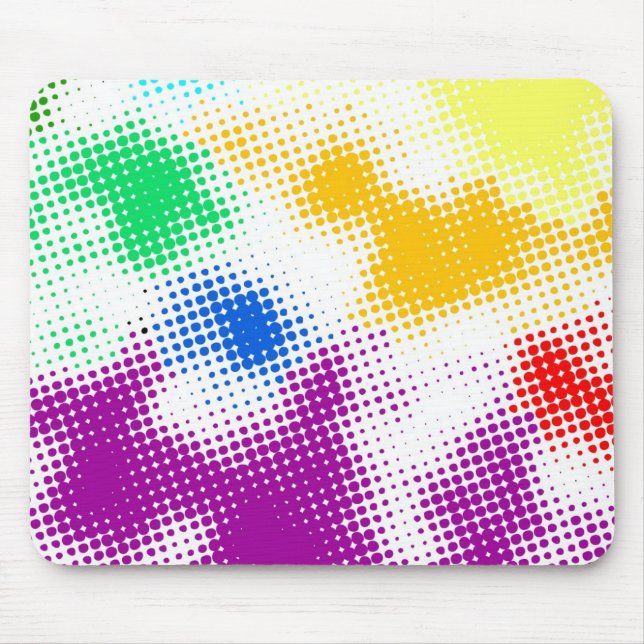 Random halftone colourful background mouse mat (Front)