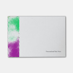 Random halftone colourful background post-it notes