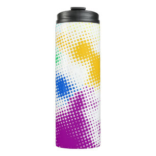 Random halftone colourful background thermal tumbler