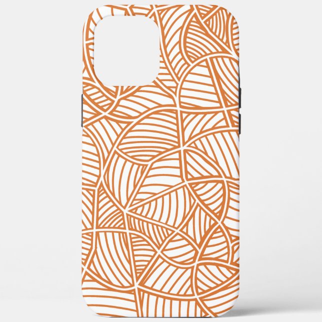 Random Leaf Mosaic Dark Orange Case-Mate iPhone Case (Back)