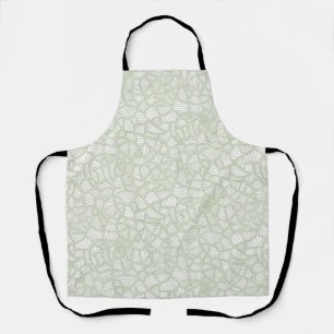 Random Leaf Mosaic Pale Green Apron