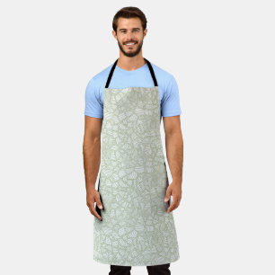 Random Leaf Mosaic Pale Green Apron
