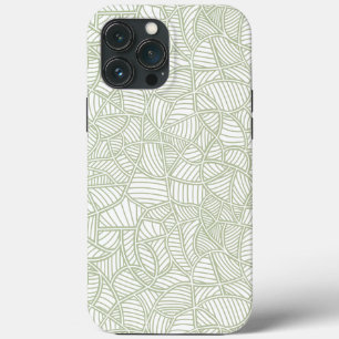 Random Leaf Mosaic Pale Green iPhone 13 Pro Max Case