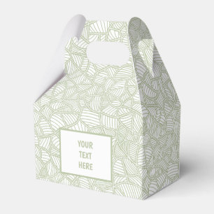 Random Leaf Mosaic Pale Green Favour Box