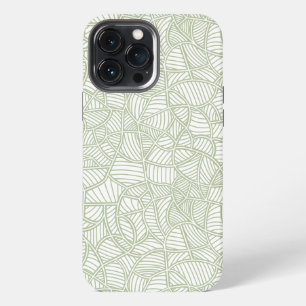 Random Leaf Mosaic Pale Green iPhone 13 Pro Max Case