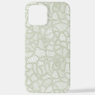 Random Leaf Mosaic Pale Green iPhone 12 Pro Max Case