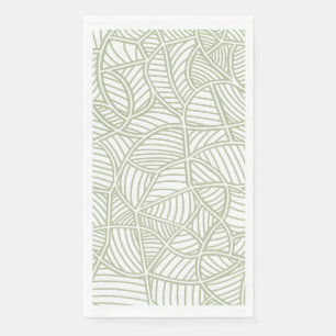 Random Leaf Mosaic Pale Green Napkin
