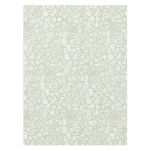 Random Leaf Mosaic Pale Green Tablecloth
