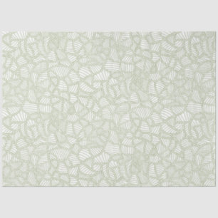Random Leaf Mosaic Pale Green Tissue Paper