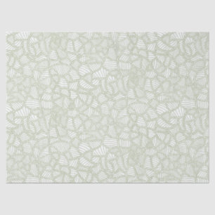 Random Leaf Mosaic Pale Green Tissue Paper