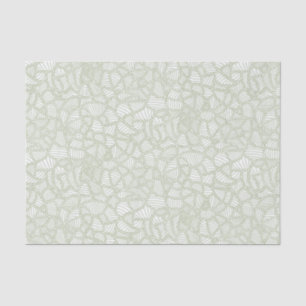 Random Leaf Mosaic Pale Green Tissue Paper