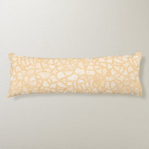 Random Leaf Mosaic Pale Orange Body Cushion