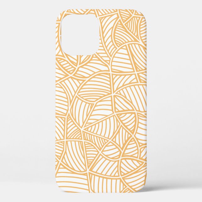 Random Leaf Mosaic Pale Orange Case-Mate iPhone Case (Back)