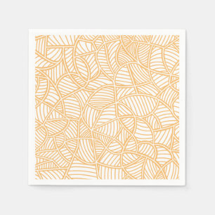 Random Leaf Mosaic Pale Orange Napkin
