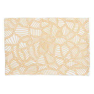 Random Leaf Mosaic Pale Orange Pillowcase