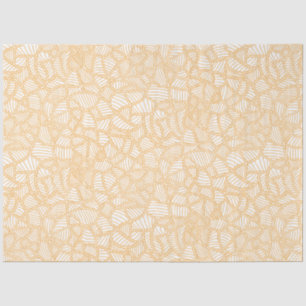 Random Leaf Mosaic Pale Orange Tissue Paper