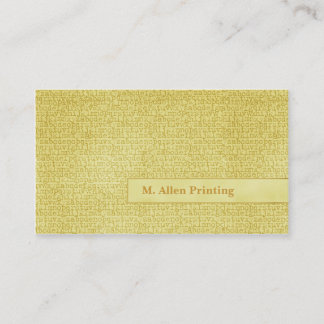 Random Letters Business Card