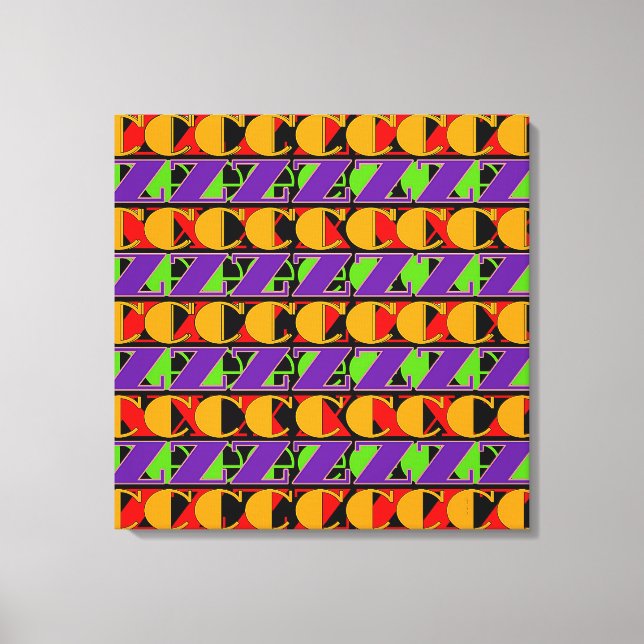 Random Letters  Canvas Print (Front)