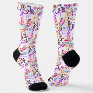 Random Lined Pattern Socks