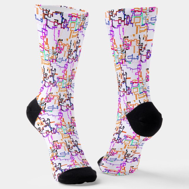 Random Lined Pattern Socks (Angled)
