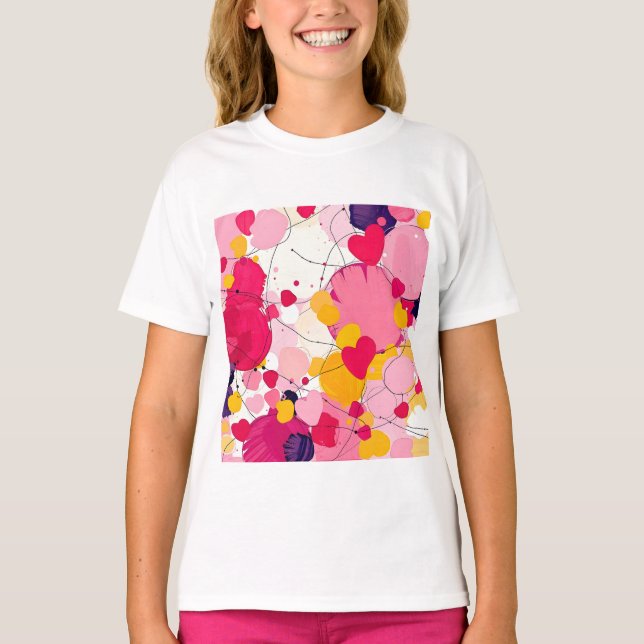 "Random Love Thoughts" - Colourful Abstract T-Shirt (Front)