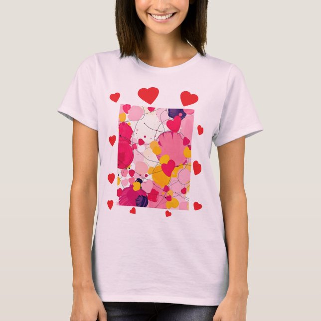 "Random Love Thoughts" - Colourful Abstract T-Shirt (Front)