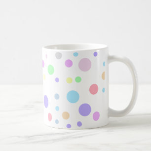 Random pastel polka dots pattern coffee mug