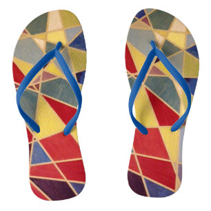 Random Pattern Colourful Mosaic FlipFlops