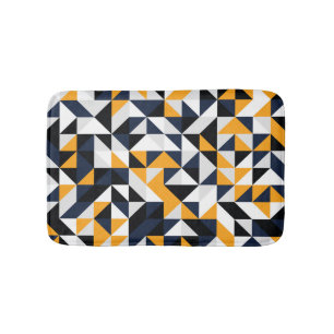 Random quarter circles: colourful pattern. bath mat