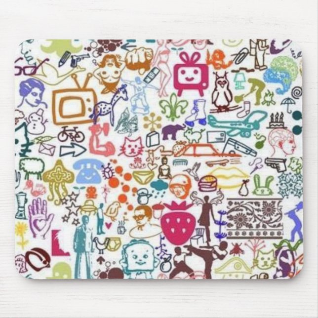 random retro mouse mat (Front)