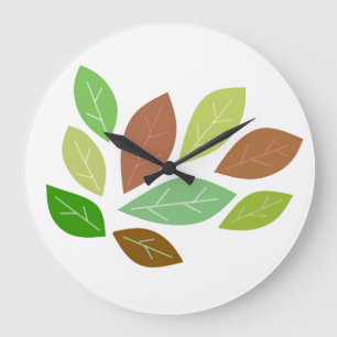 Random Scattered Leaves Large Clock