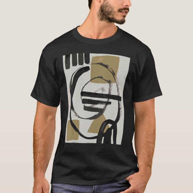 Random Shapes Abstract Graphics T-Shirt (Front)