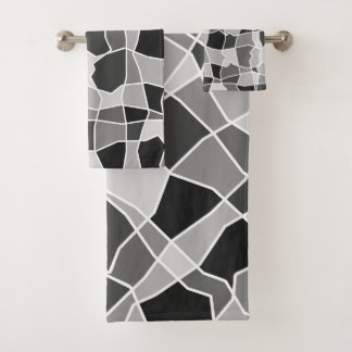 Random shapes bath towel set