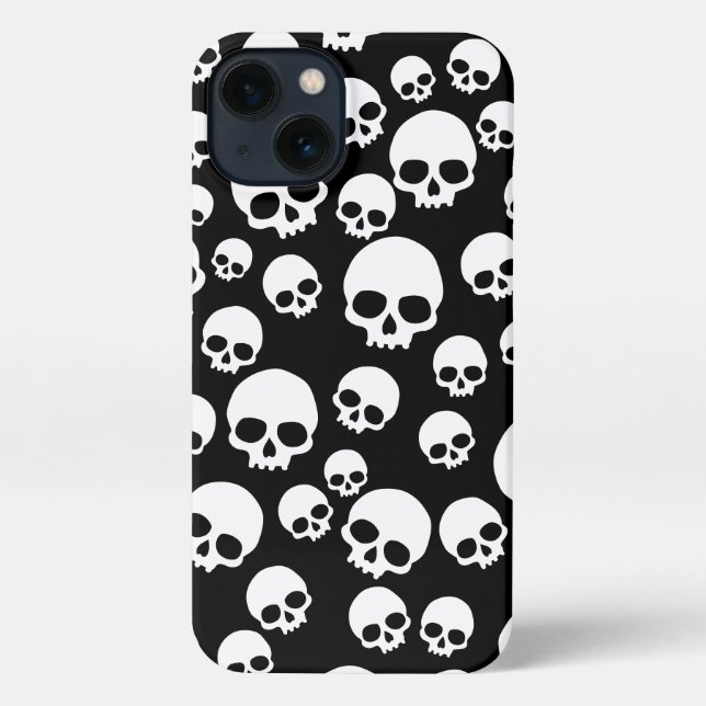 Random Skulls Pattern iPhone Case (Back)