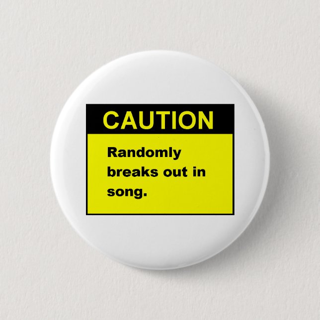 Random Song 6 Cm Round Badge (Front)