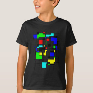 Random Squares Homage To Mondrian T-Shirt