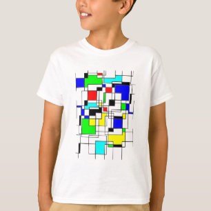 Random Squares Homage To Mondrian T-Shirt