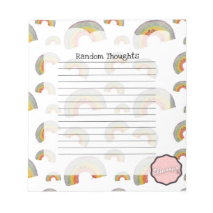 Random Thoughts, Kawaii Rainbow Notepad