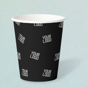 Randomly Arranged Design, Business Logo or Image Paper Cups
