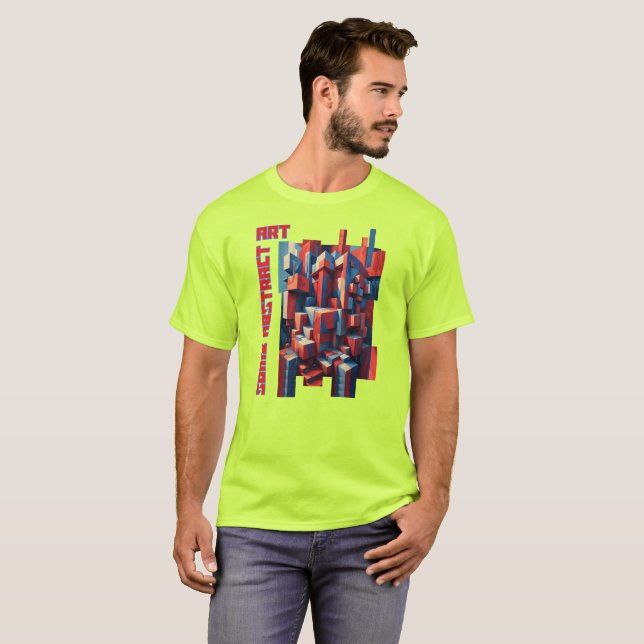 Randomly ordered colourful figures T-Shirt (Front Full)