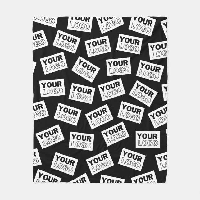 Randomly Placed Look for Your Logo or Any Photo Fleece Blanket (Front)