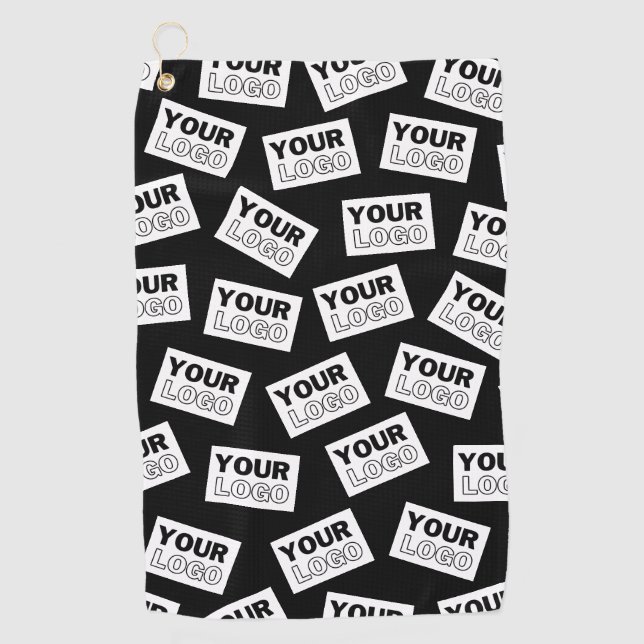 Randomly Placed Look for Your Logo or Any Photo Golf Towel (Front)