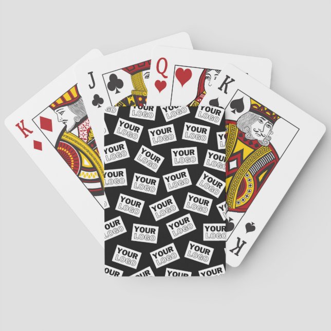 Randomly Placed Look for Your Logo or Any Photo Playing Cards (Back)