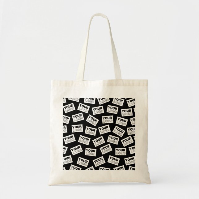 Randomly Placed Look for Your Logo or Any Photo Tote Bag (Front)