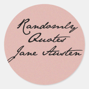 Randomly Quotes Jane Austen Stickers