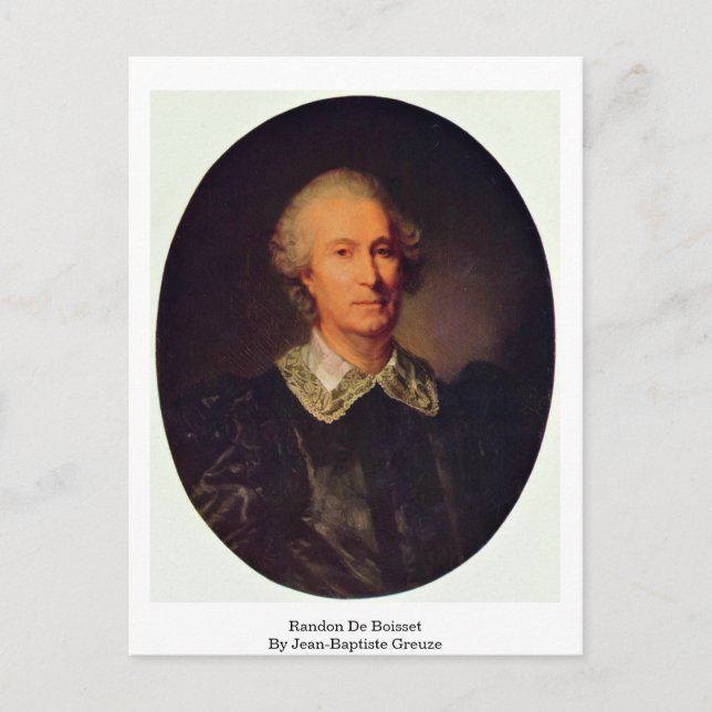 Randon De Boisset By Jean-Baptiste Greuze Postcard (Front)